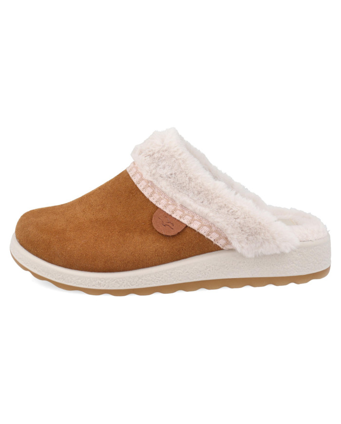 ciabatta da donna in morbida microfibra fly flot - BEIGE
