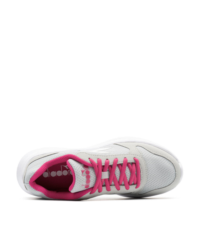 Scarpe da corsa grigie Diadora Robyn 4 w D0237 con interni fuxia
