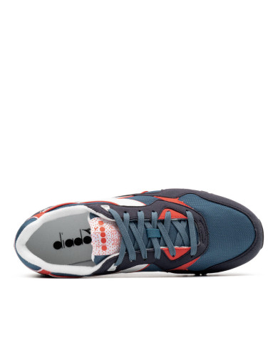 Scarpe da ginnastica Diadora da uomo blu e rosso con logo bianco modello N92 
