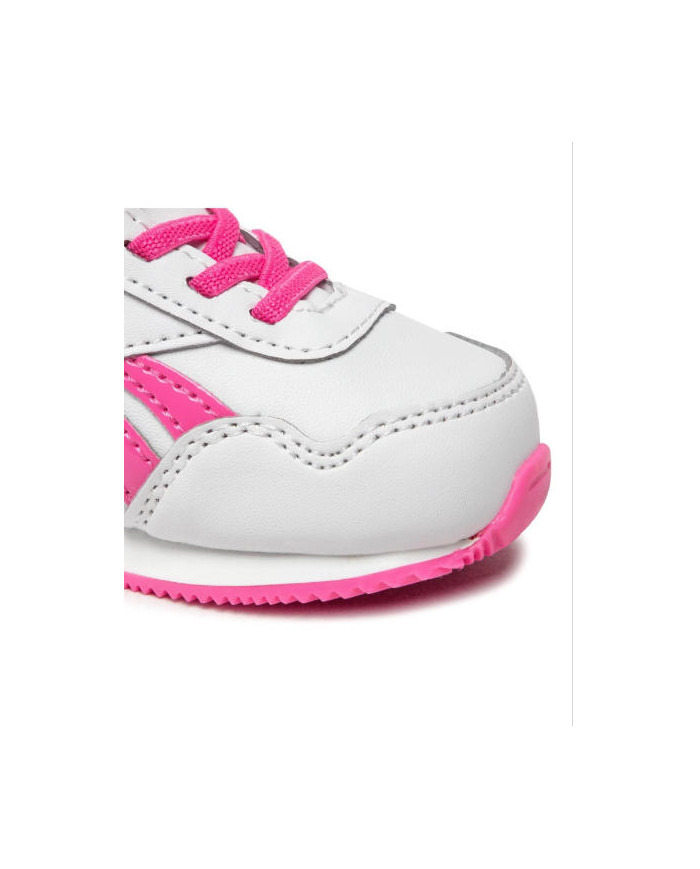 Scarpe da ginnastia Reebok Royal CloseJug 3.0 1V BP bianche con tocchi di colore rosa in vernice 

