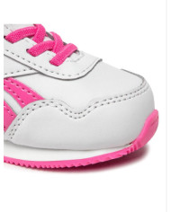 Scarpe da ginnastia Reebok Royal CloseJug 3.0 1V BP bianche con tocchi di colore rosa in vernice 
