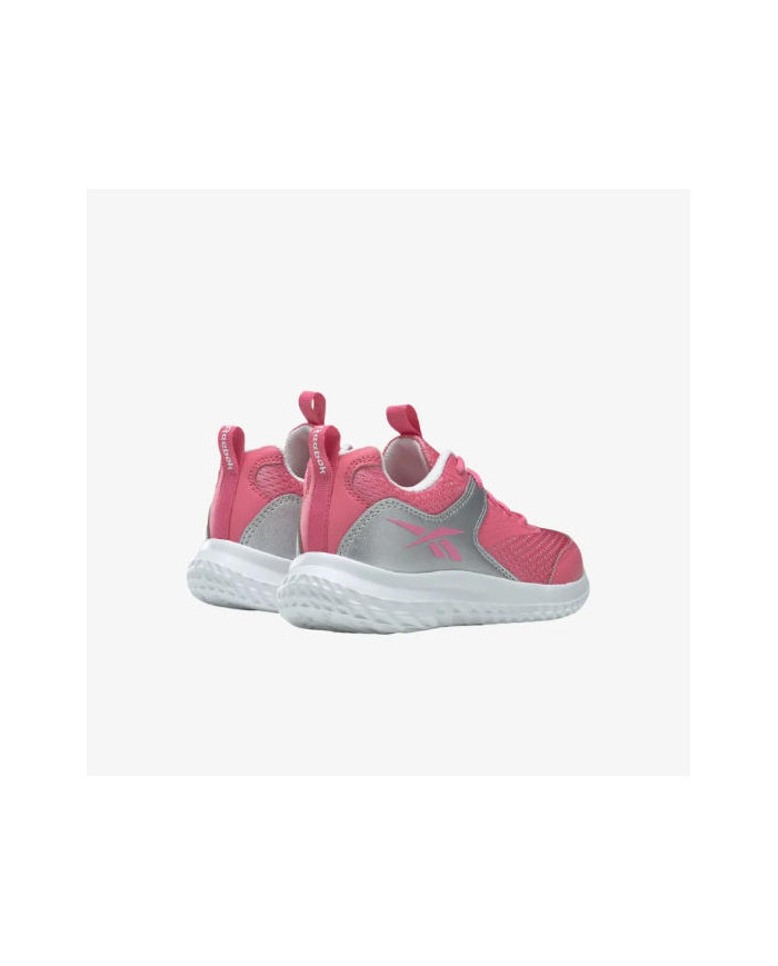 SCARPE DA GINNASTICA REEBOK RUSH RUNNER 4.0 GW0003 BAMBINO BIANCHE E DISEGNI A PESCIOLINO CON STRAPPO 
