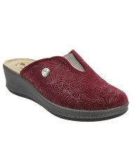 Pantofole con zeppa morbida da donna - INBLU GI-21, bordeaux
