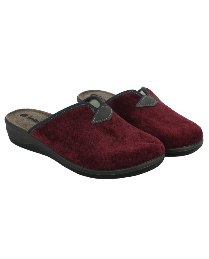 Ciabatta bordeaux foderata Inblu donna 
