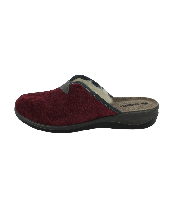 Ciabatta bordeaux foderata Inblu donna 
