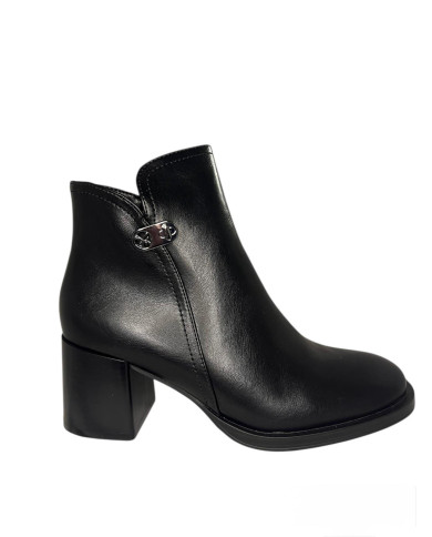 Wcubed tronchetto 44656 nero in sintetico con tacco in finto legno
