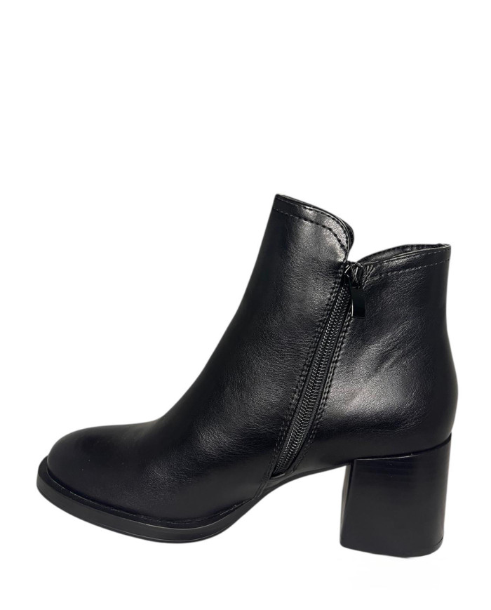 Wcubed tronchetto 44656 nero in sintetico con tacco in finto legno
