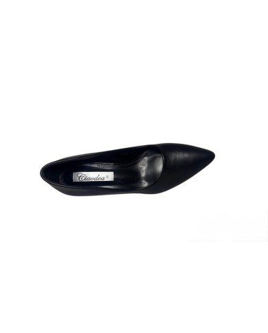 Ciaodea scarpa con tacco sottile ma bassa nera 
