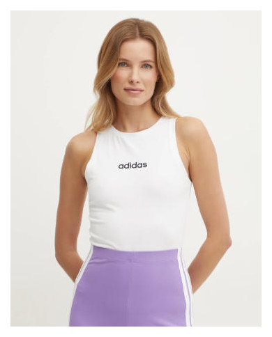 ADIDAS canotta da donna bianca con logo nero JC5799
