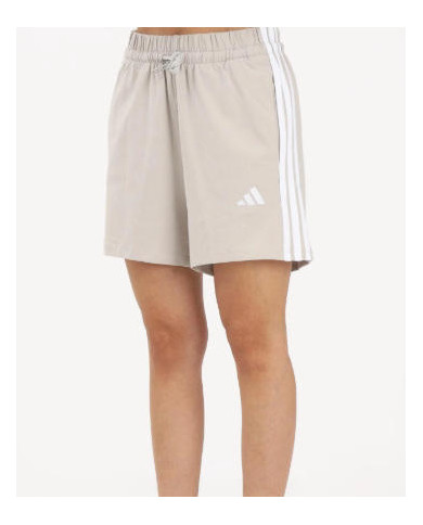 adidas short da donna beige basic con righe bianche
