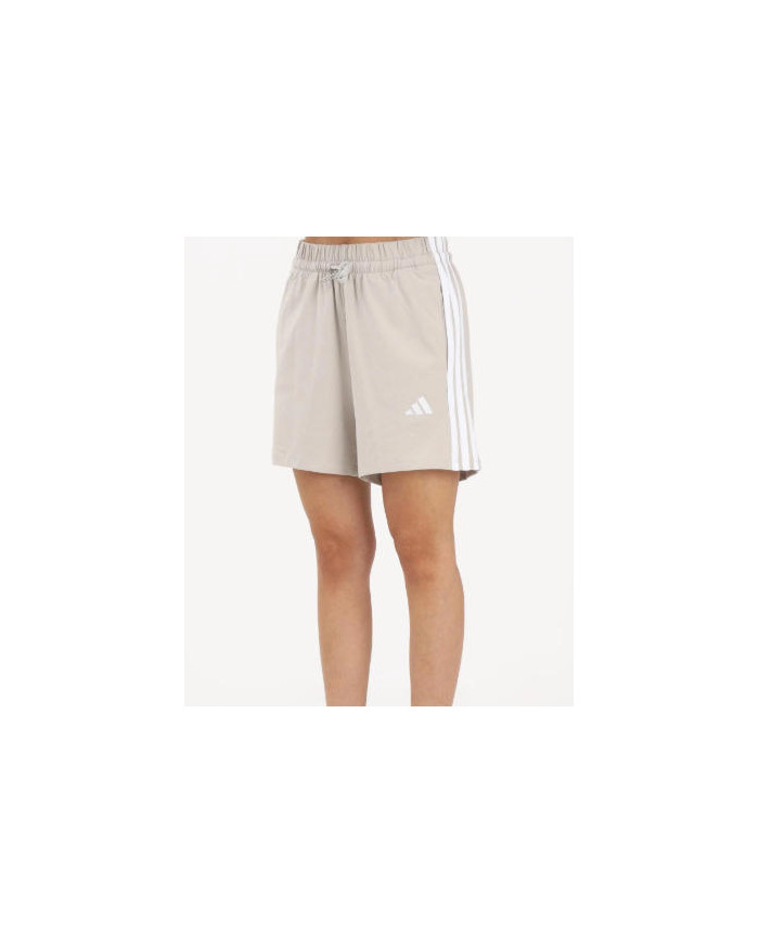 adidas short da donna beige basic con righe bianche
