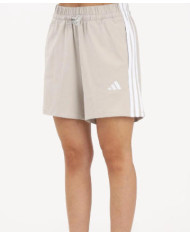 adidas short da donna beige basic con righe bianche
