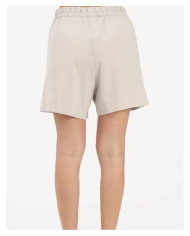 adidas short da donna beige basic con righe bianche
