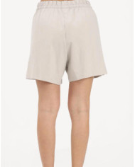 adidas short da donna beige basic con righe bianche
