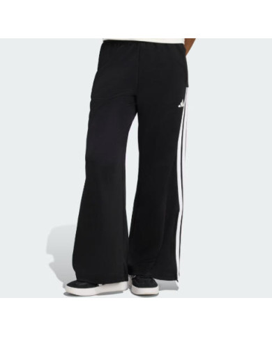 Pantaloni adidas da donna neri a palazzo a gamba larga 
