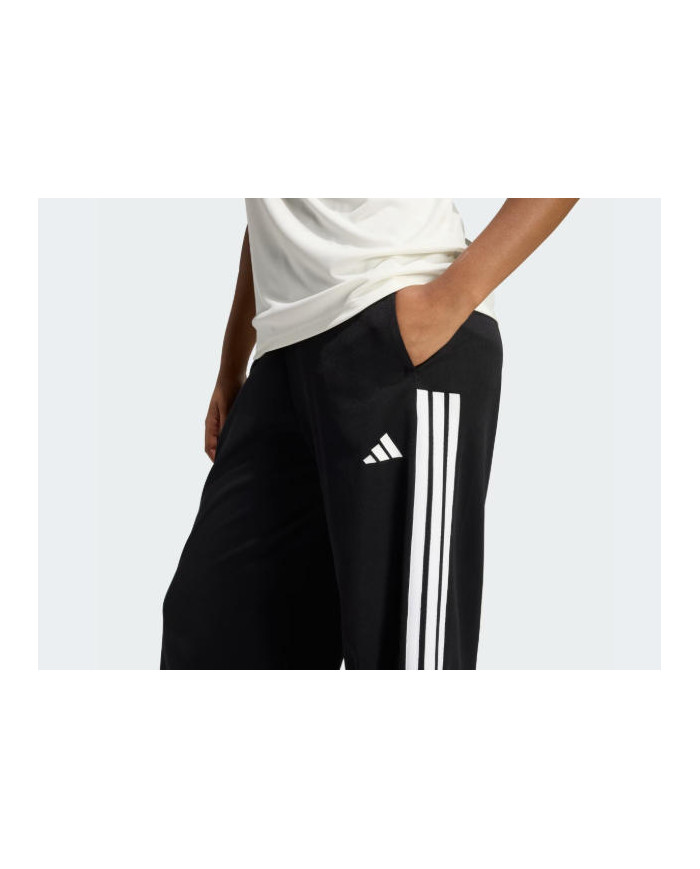 Pantaloni adidas da donna neri a palazzo a gamba larga 
