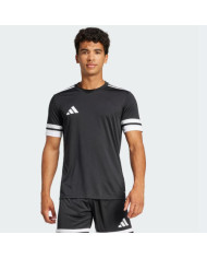 ADIDAS T-SHIRT in acetato nero con dettagli bianchi e logo stampato
