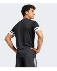 ADIDAS T-SHIRT in acetato nero con dettagli bianchi e logo stampato
