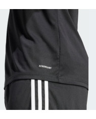 ADIDAS T-SHIRT in acetato nero con dettagli bianchi e logo stampato
