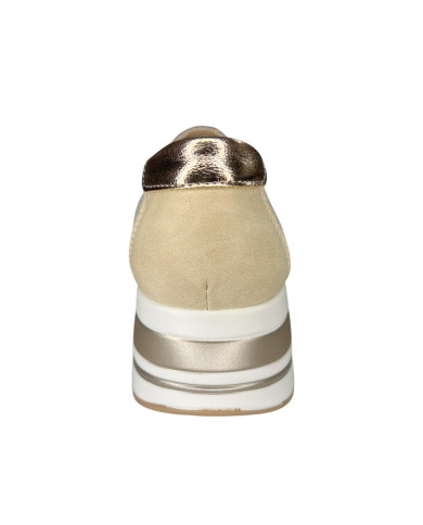 Mocassino donna con glitter e catena superiore 
