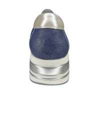 Mocassino donna con glitter e catena superiore 
