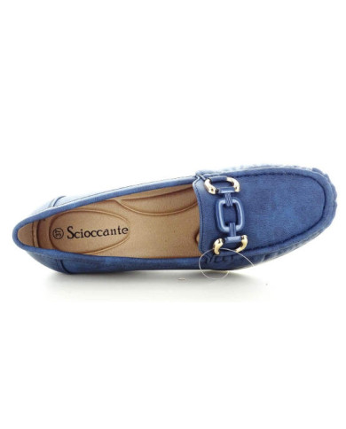 SCIOCCANTE MIN A3220 mocassino da donna colore blu.
