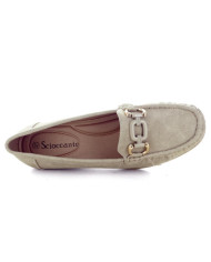 SCIOCCANTE MIN-A3220 mocassino da donna colore beige.
