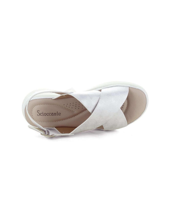 SCIOCCANTE MIN-A3301 sandali da donna colore argento.
