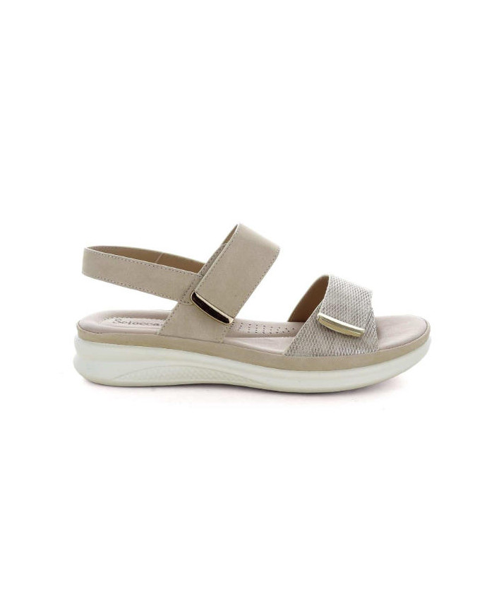 SCIOCCANTE MIN-A3321 sandali da donna colore beige.
