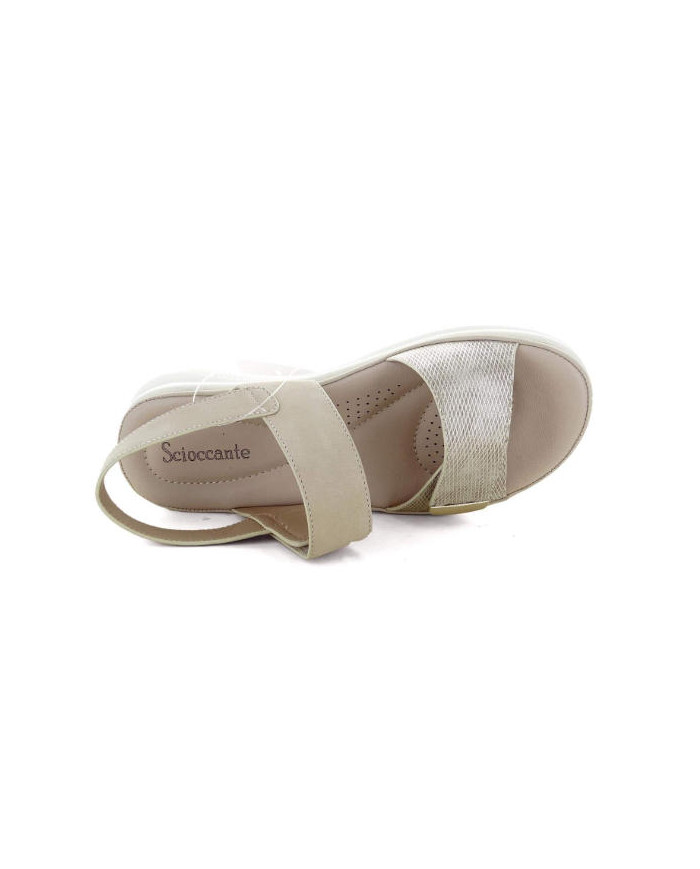 SCIOCCANTE MIN-A3321 sandali da donna colore beige.
