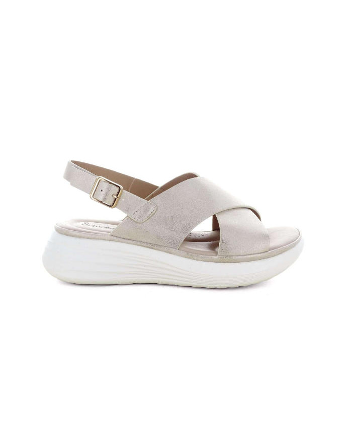 SCIOCCANTE MIN-A3301 sandali da donna colore platino.
