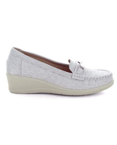 SCIOCCANTE MIN-A3214 mocassino da donna colore argento.
