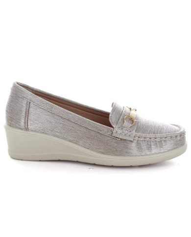 SCIOCCANTE MIN-A3214 mocassino da donna colore platino.
