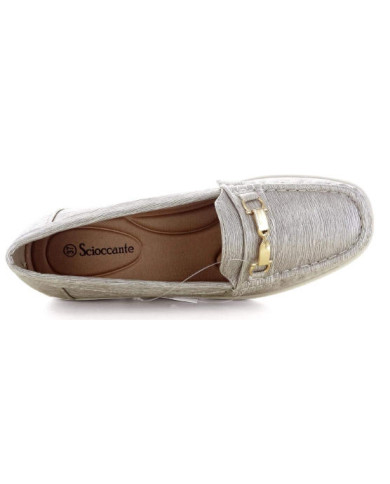 SCIOCCANTE MIN-A3214 mocassino da donna colore platino.
