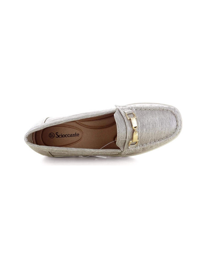 SCIOCCANTE MIN-A3214 mocassino da donna colore platino.
