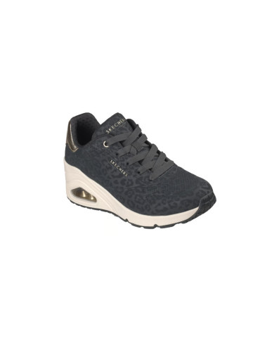 Skechers da donna con suola rialzata nel tallone con stampa animalier 
