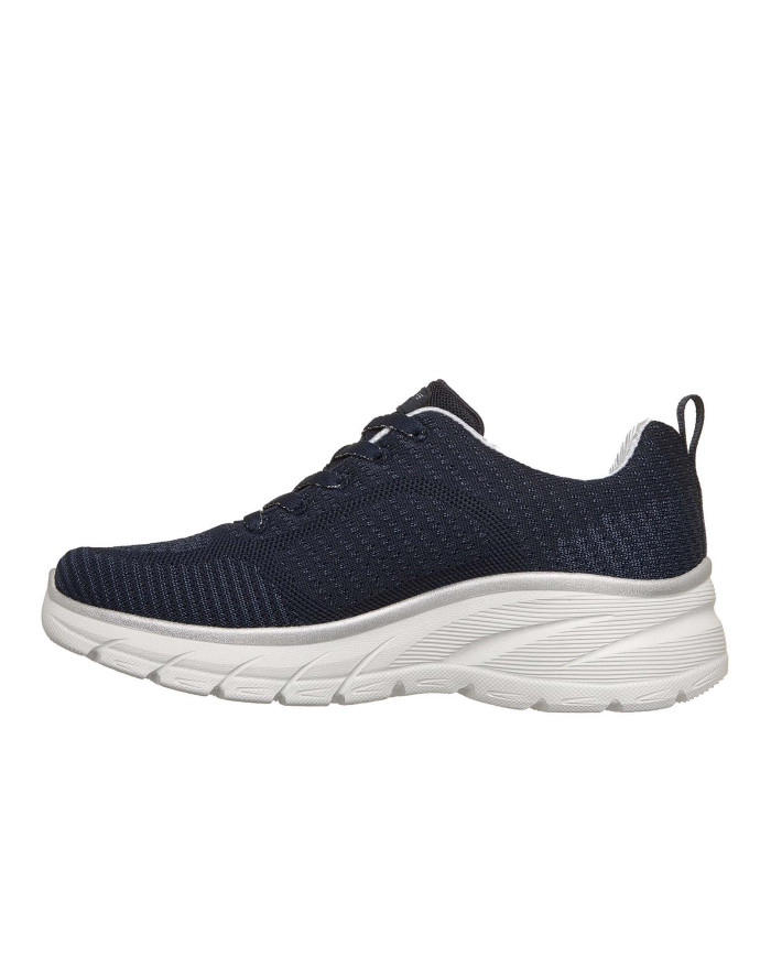 SKECHERS DA DONNA IN TELA BLU E DETTAGLI ARGENTO
