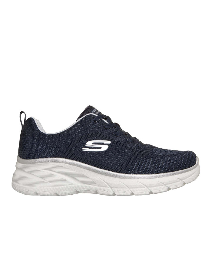 SKECHERS DA DONNA IN TELA BLU E DETTAGLI ARGENTO
