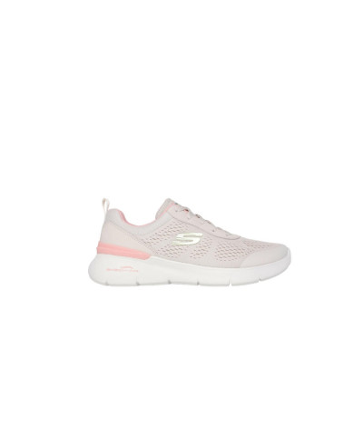 SKECHERS DA DONNA IN TELA BEIGE E DETTAGLI ROSA
