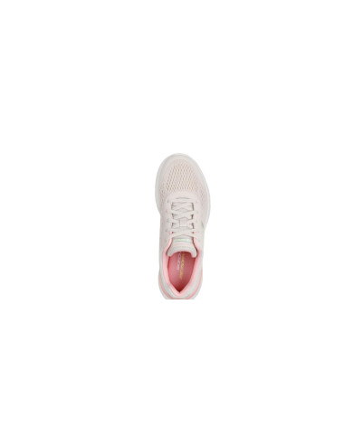 SKECHERS DA DONNA IN TELA BEIGE E DETTAGLI ROSA
