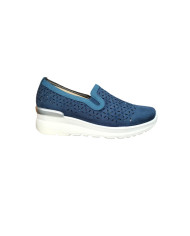 Mocassini Evaflex da donna traforati 3981 blu 

