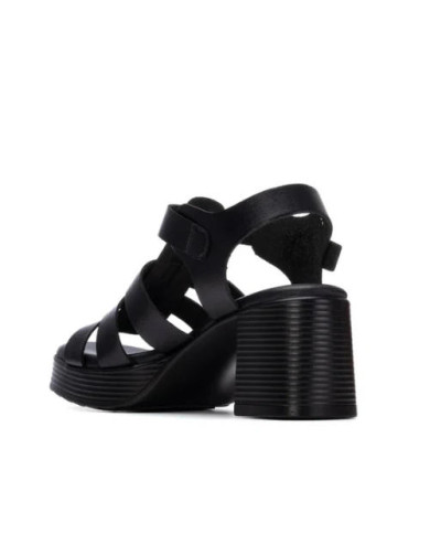 Sandali con tacco in legno nero 175095 

