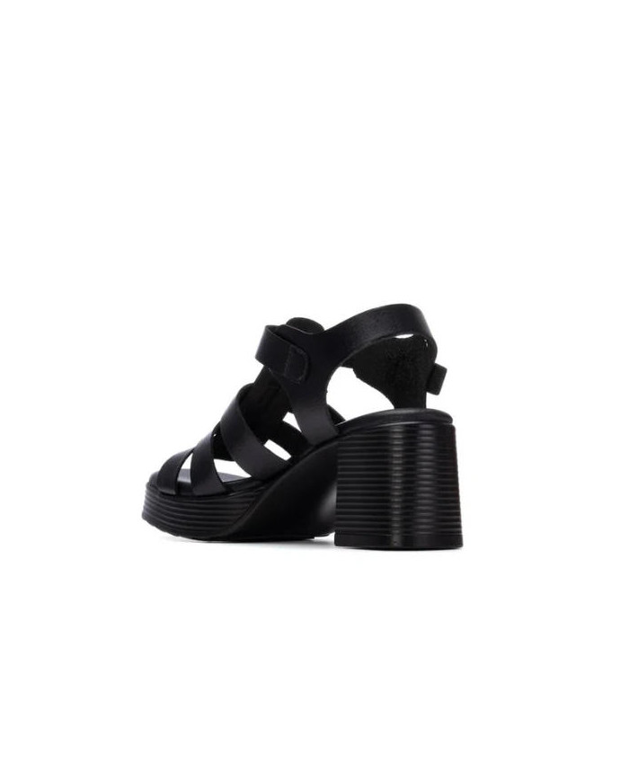 Sandali con tacco in legno nero 175095 
