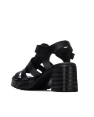 Sandali con tacco in legno nero 175095 
