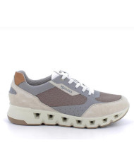 Sneakers per uomini beige con lacci
