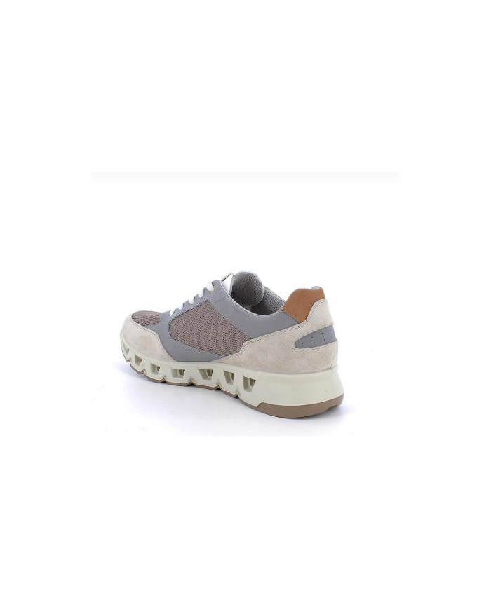 Sneakers per uomini beige con lacci
