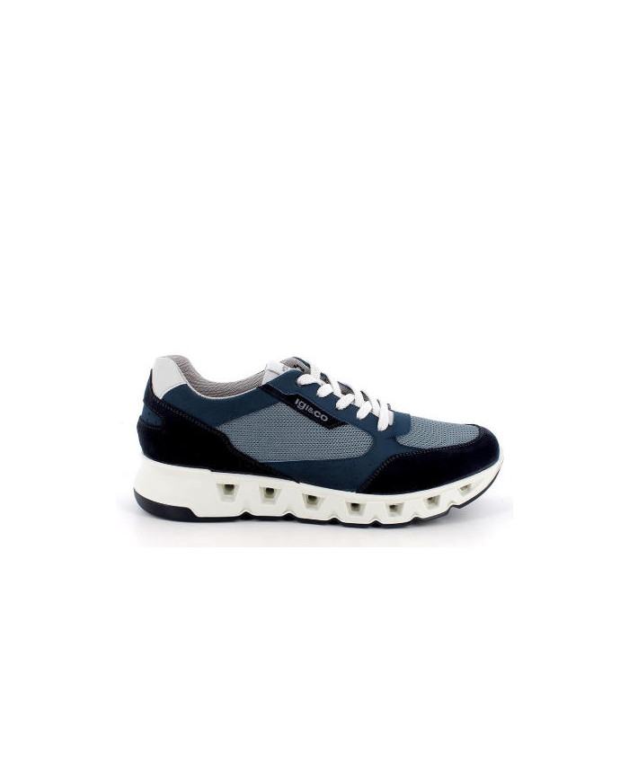 Sneakers da uomo blu con lacci
