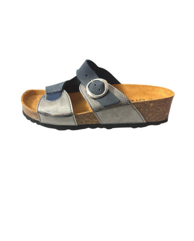 DREAM BY  DN 28 CIABATTE DA DONNA, DISPONIBILE DI COLORE PLATINO/WHISKY, PELTRO/BLU, BLU O BEIGE/NUDE
