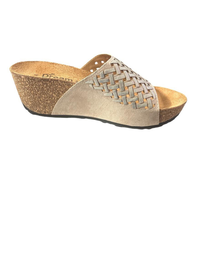 DREAM 1389 CIABATTE DA DONNA DI COLORE TESTA DI MORO O BEIGE
